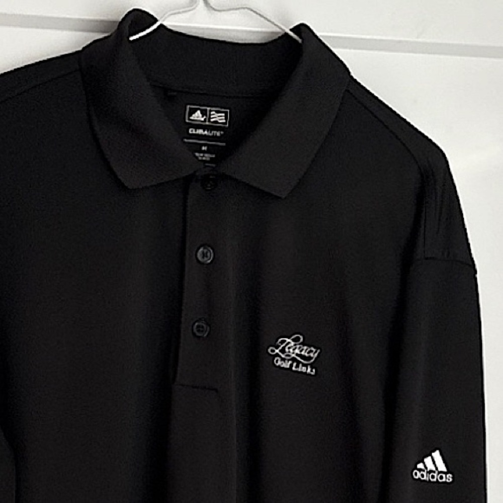 ADIDAS | Long-Sleeved Black Polo with Climalite Temp Technology | Men’s Size M